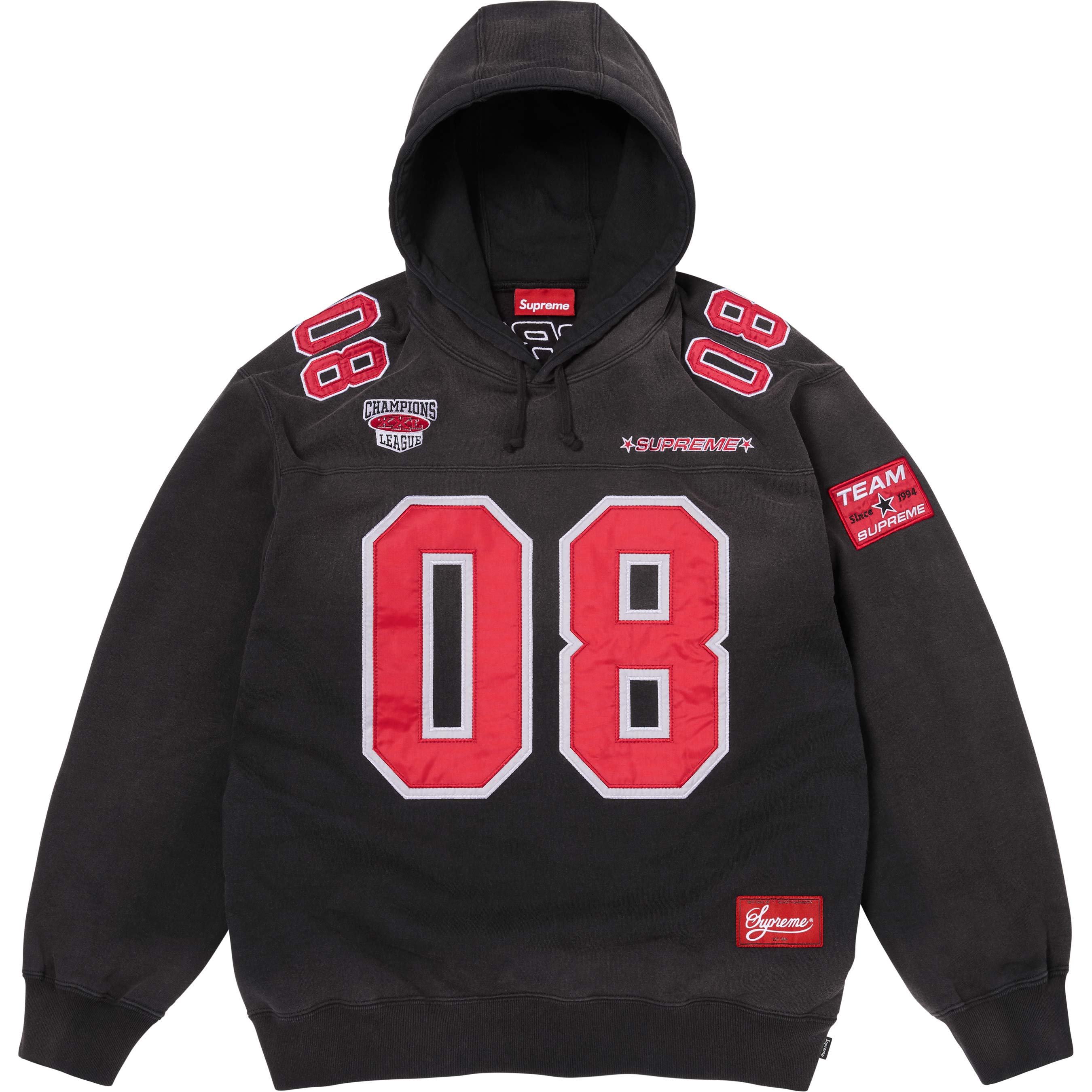 Football Jersey Hooded Sweatshirt view 12
